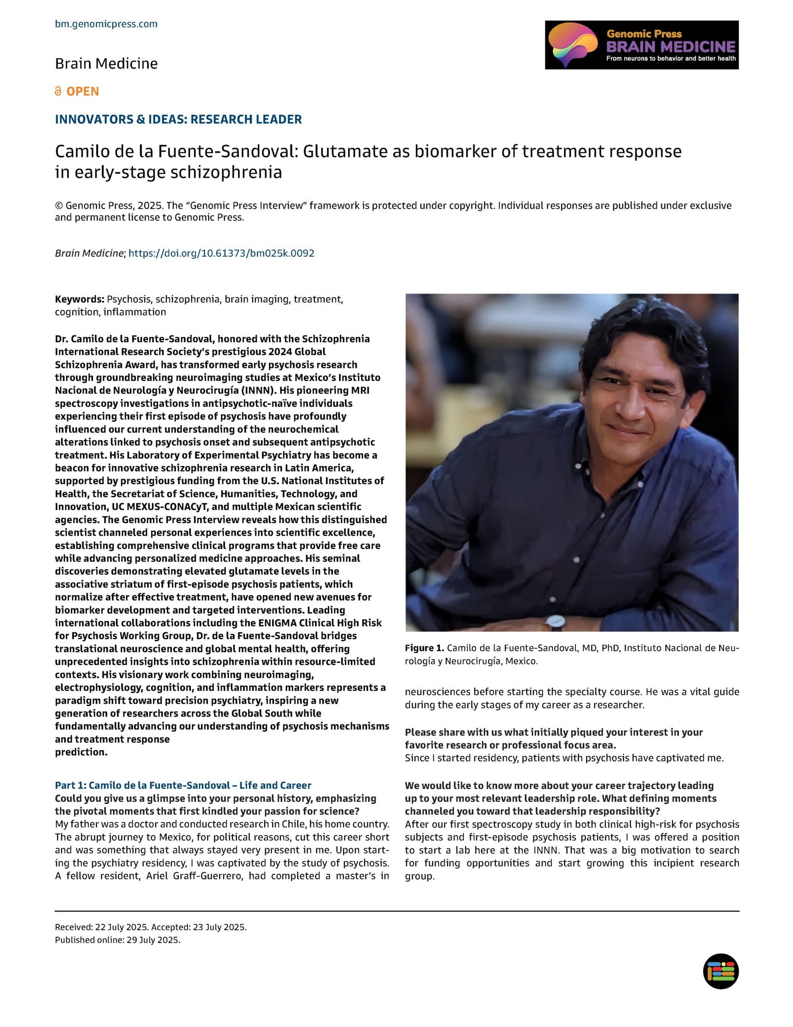 Genomic Press Interview